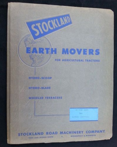 Old Catalog Stockland Road Machine Minneapolis Earth Movers Agricultural Tractor