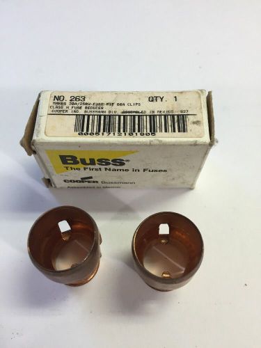 Buss No. 263 Class H Fuse Reducer Makes 30a/250v Fuse Fit 60a Clips NEW