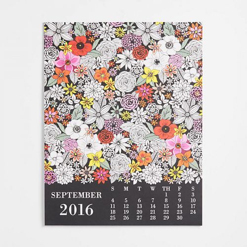 Paper Source - 2016-2017 Wrapping Paper Calendar - 24.75&#034; x 19.25&#034; - Reusable!