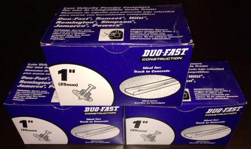 (3) Boxes Of Duo-Fast 1&#034; Low Velocity Powder Fasteners - 100 Count Ea.