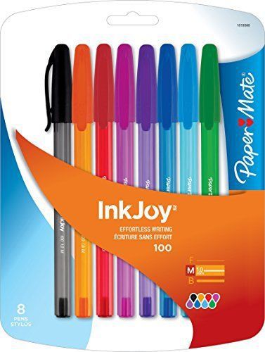 Set Of 8 Paper Mate Inkjoy 100St Ballpoint Pen Medium Fashion Colors Set Of 8 (