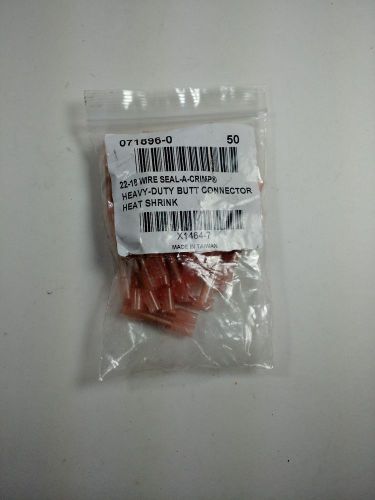 Heavy Duty Butt Connector Heat Shrink 22-18 Wire 071896-0 bag of 50
