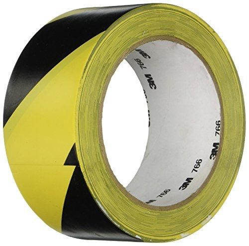 Box Partners 3M 766 Black &amp; Yellow Hazard Warning/Safety Stripe Tape 2&#034; x 36