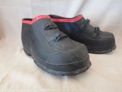 SERVUS BY HONEYWELL T469/09 Rubber Safety Overshoes Men sz 9 2-Buckle