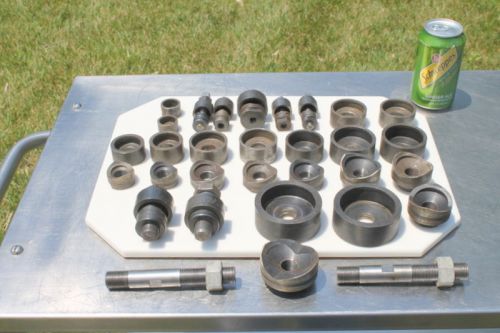 Lot of Greenlee Knockout Punches Radio Chassis Punch Assorted Sizes With Extra&#039;s