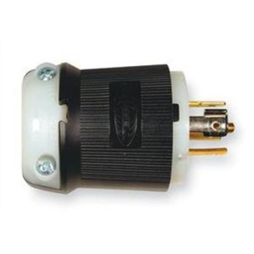 Hubbell hbl2511 locking plug 20a 3ph 120/208v l21-20p black &amp; white for sale