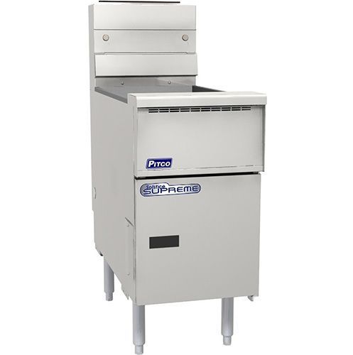 Pitco 6-SSH55RD-S/FD High Efficiency Fryer System with Filter System gas (6)...