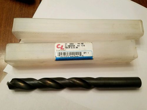 Chicago-latrobe 11/16&#034; black oxide hss 118 degree jobber length drill bit new for sale