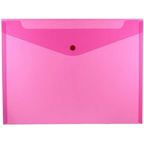 JAM Paper? Plastic Envelope with Snap Closure - Letter Booklet (9 3/4&#034; x 13&#034;) -
