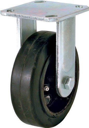 Shepherd hardware 3133 1400-series 8-inch mold-on rubber rigid plate caster, for sale