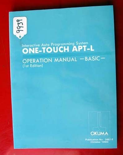 Okuma One-Touch APT-L Operation Manual - Basic-: 3487-E, (Inv.9939)