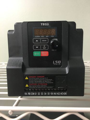 Used L510-202-H1  2HP Teco Variable Frequency Drive 1 Ph Input / 3 Ph Out