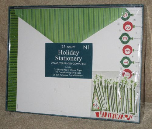 New 25 Count Holiday Stationary Computer Print Compatible (CS57)