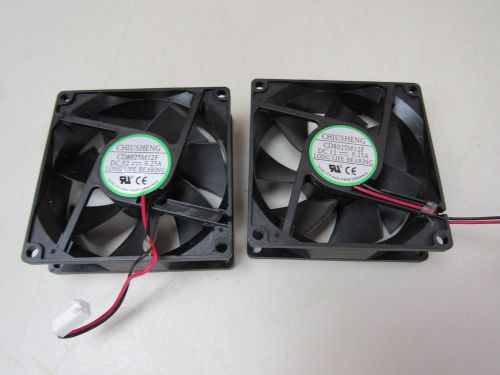 CHIUSHENG Fan CD8025M12F 12 VDC 0.25 A Amp Lot of 2 Used