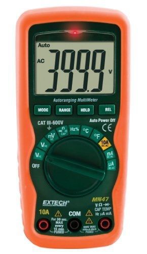 Extech mn47 12 function compact multimeter + ncv for sale