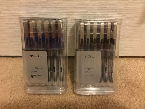 TUL Rollerball Pens Medium Point Black Ink Blue Fine Your Choice New Assorted