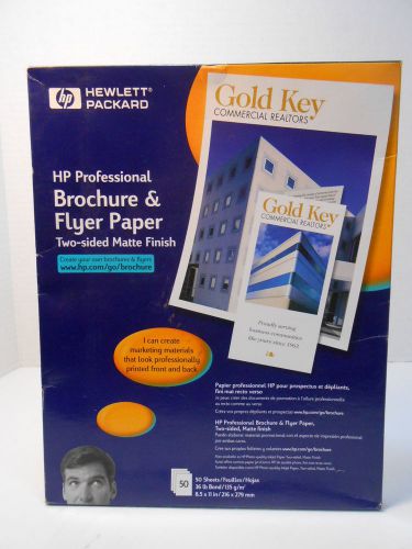 HP Professional Brochure &amp; Flyer Paper 2-Sided Matte 36 lb BOND 8.5 X 11 NEW NIP