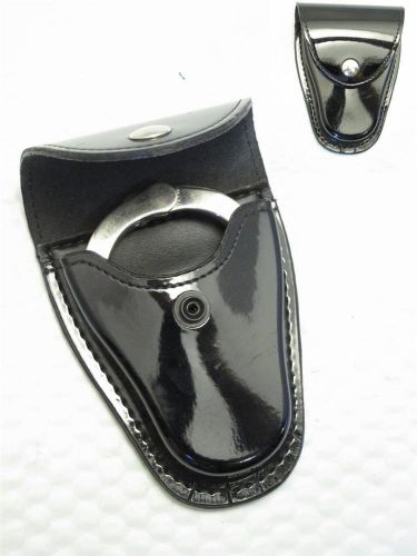 H70 cs gloss black g&amp;g police teardrop patent leather case for chain handcuffs for sale