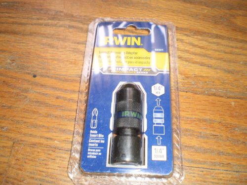 IRWIN 1869511 Socket Adapter, Impact Ready 1/4&#034; HEX X 1/4&#034; SQ. DRV.