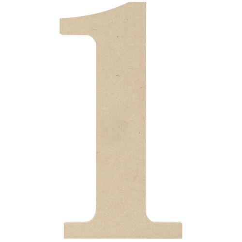 &#034;MDF Classic Font Wood Letters &amp; Numbers 9.5&#034;&#034;-1, Set Of 6&#034;