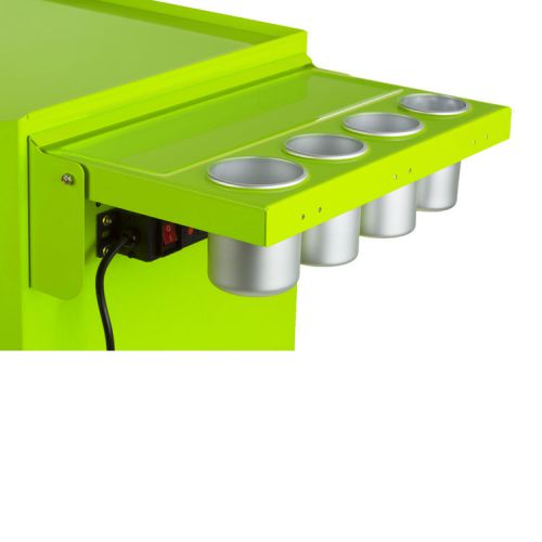 Viper tool storage lime folding side shelf with power strip v1slg for sale