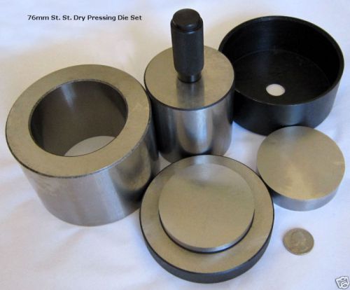 76mm Diameter ID Harden Steel Pellet Press Tablet Mill Dry Pressing Die Set Mold