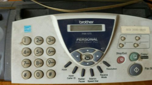 Brother Fax 575 Personal Plain Paper Fax, Phone, &amp; Copier with Manual