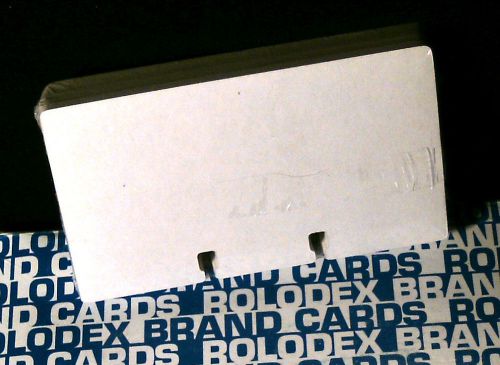 100 GENUINE ROLODEX 3&#034; x 5&#034; Rotary File Refill Cards C-35 WHITE NEW SEALED OEM