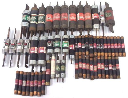 LOT OF 60 ASSORTED FUSES SEE DESCRIPTION FOR FULL LIST