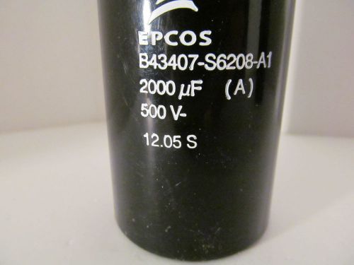 2000 uFd 500 volt EPCOS TDK Capacitors,  Good for tube amps. 300b