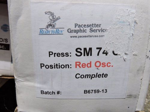 Heidelberg 74 SM O/S RED Osc Complete Roller Pacesetter for Printing Press New