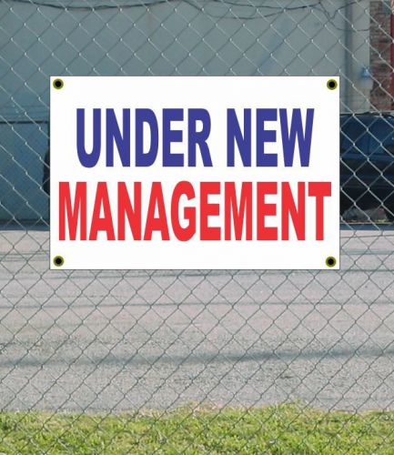 2x3 UNDER NEW MANAGEMENT Red White &amp; Blue Banner Sign NEW Discount Size &amp; Price