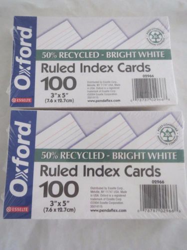 200 index cards 3&#034; x 5 &#034; white, new for sale