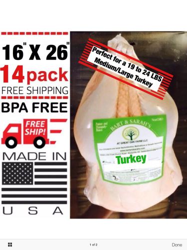 14 Turkey Poultry Shrink Bag 16&#034;x26&#034;