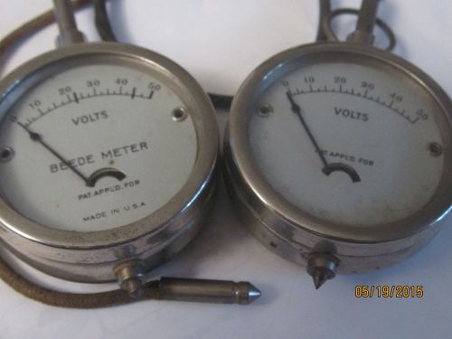 2 Vintage Beede Meter Volts
