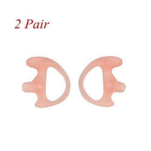 Bigstone Replacement Large Earmold Earbud Two Pair for Two-Way Radio Coil Tube