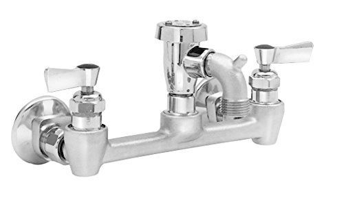 Fisher 19828 Adjustable Wall Mount Service Sink Faucet with Short Spout, and