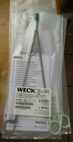 Weck 337141 Manual Ligating CLIP Applier Forceps 14&#034; Curved Jaw