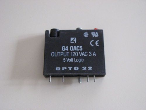 NEW Opto22 G4 OAC5 Black Output Module, 120 VAC, 5 Volt Logic, CE Mark, G4OAC5
