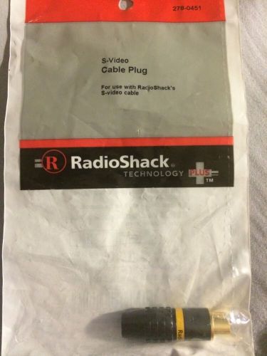 RADIO SHACK 278-451 S-VIDEO CABLE PLUG For use with Radioshack&#039;s S-Video cable
