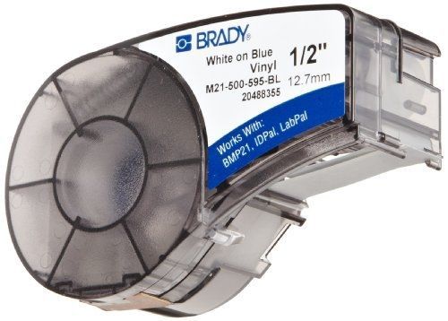Brady m21-500-595-bl bmp21 tape b- 595 indoor/outdoor vinyl film size: 1/2&#034; x for sale