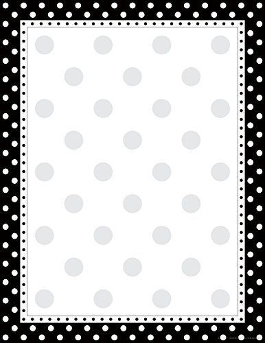 Barker Creek - Office Products 8-1/2 x 11&#034; Designer Computer Paper, Black &amp;