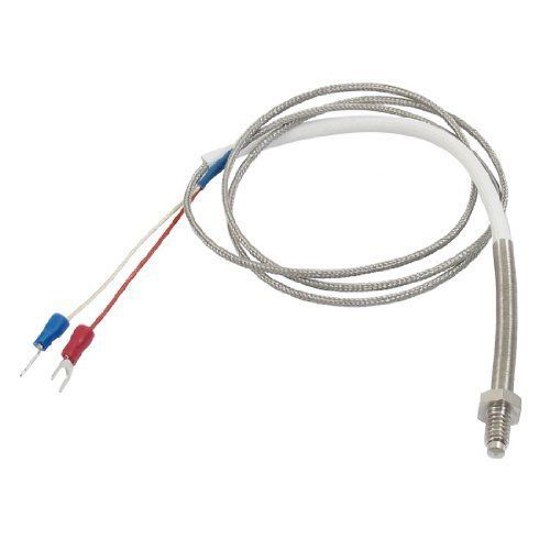 uxcell 0-500C Fork Terminal 6mm Screw Threaded Thermocouple K Type 1 Meters