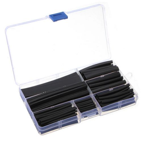 New 150x Wire Black Case Set Heat Shrink Wrap Tube Assorted Sleeves