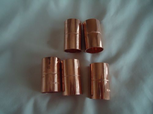 Lot - Quantity of 5 Copper Coupling 3/4&#034;