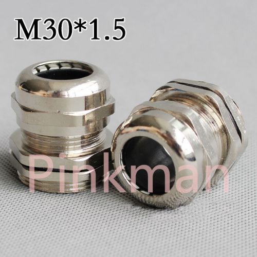 5pcs Metric System M30*1.5 Nickel Brass Cable Glands Apply to Cable 13-18mm