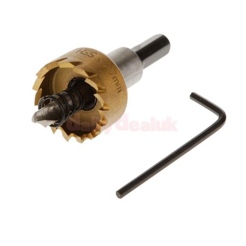 27mm hole saw tooth hss steel drill bit cutter hand tool f/ metal wood alloy for sale