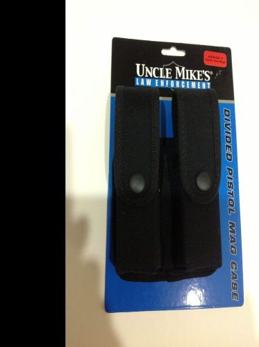 New uncle mike&#039;s nylon divided pistol mag case double row - police duty gear for sale