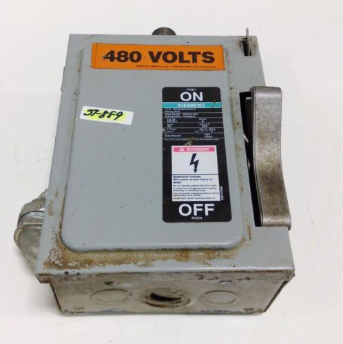 SIEMENS I-T-E ENCLOSED SWITCH HEAVY DUTY 30AMPS 600VAOLTS H.P 71/2 NF351 SER A