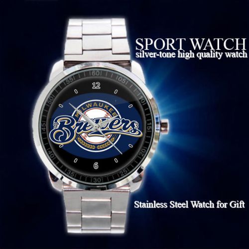 Milwaukee Brewers Football Logo Sport Metal Watch
